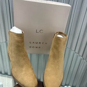 LC Lauren Conrad Light Brown Ankle Booties